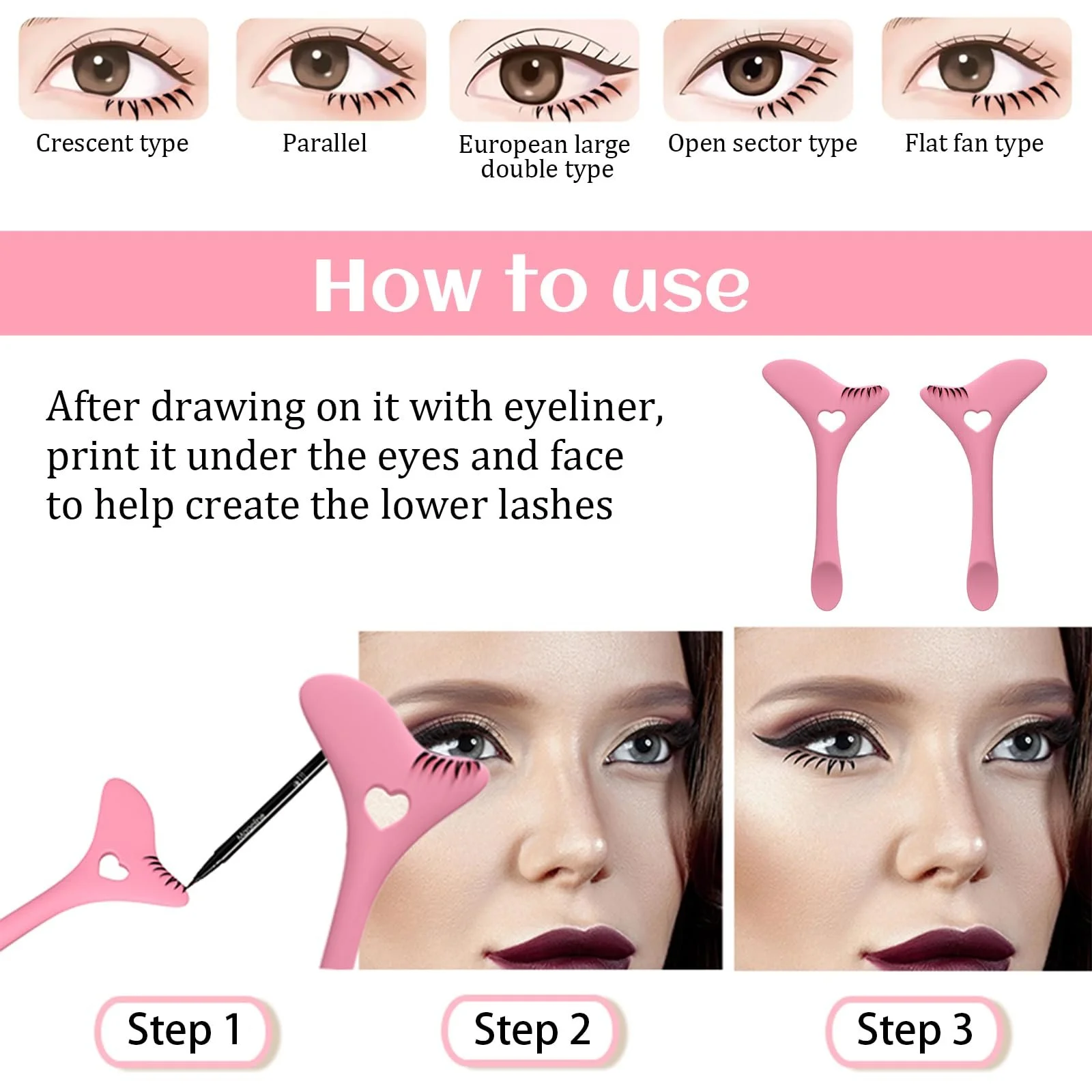 Інструмент IOSPKKIO Eyeliner Stencils Wing Tips з силікону, фото №6