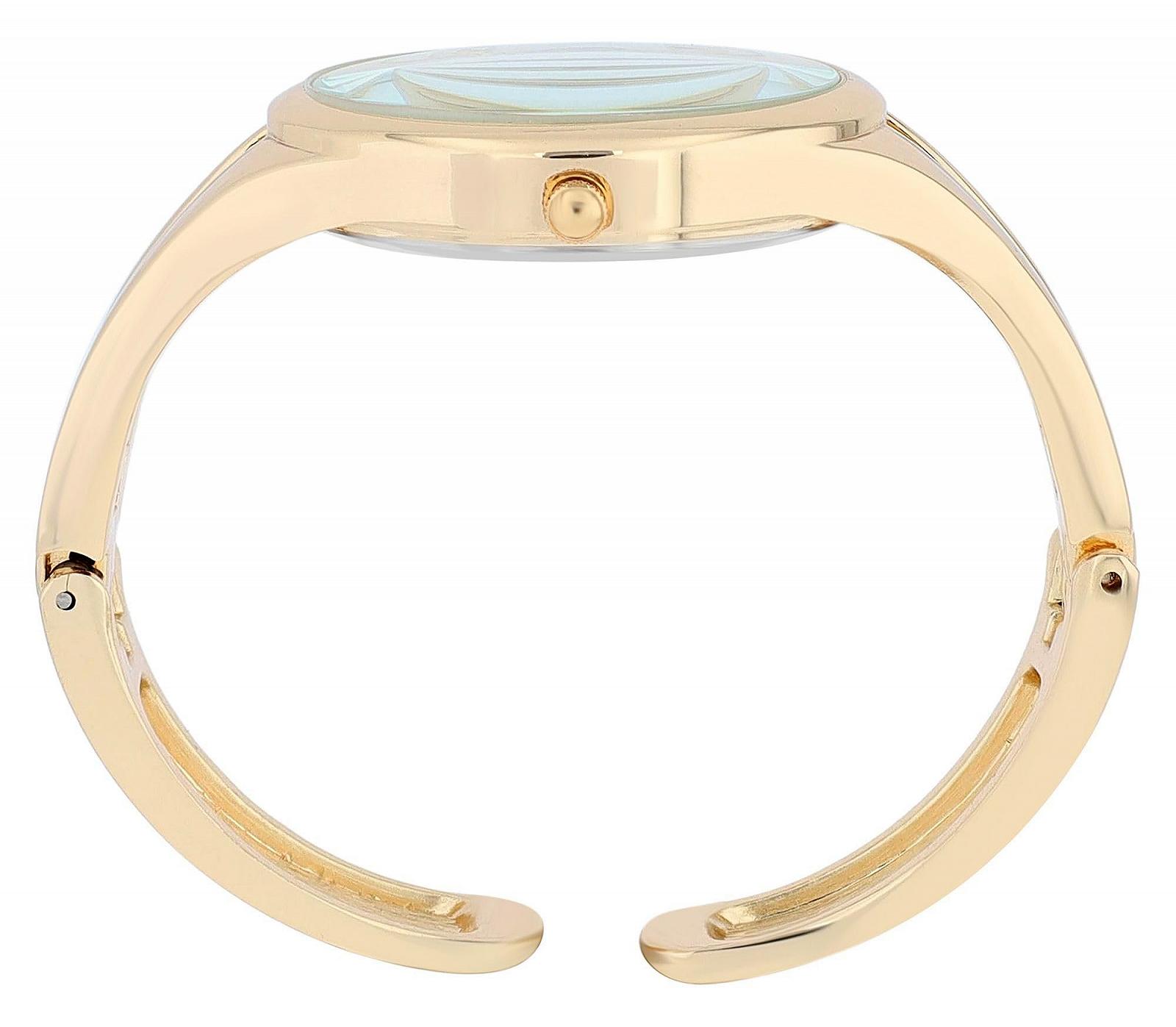 Женские часы Клипса Excellanc Металлический браслет Застежка Браслет-браслет Легкочитаемые цифры Круглый Длина 15.5см Кварцевые наручные часы, фото №2