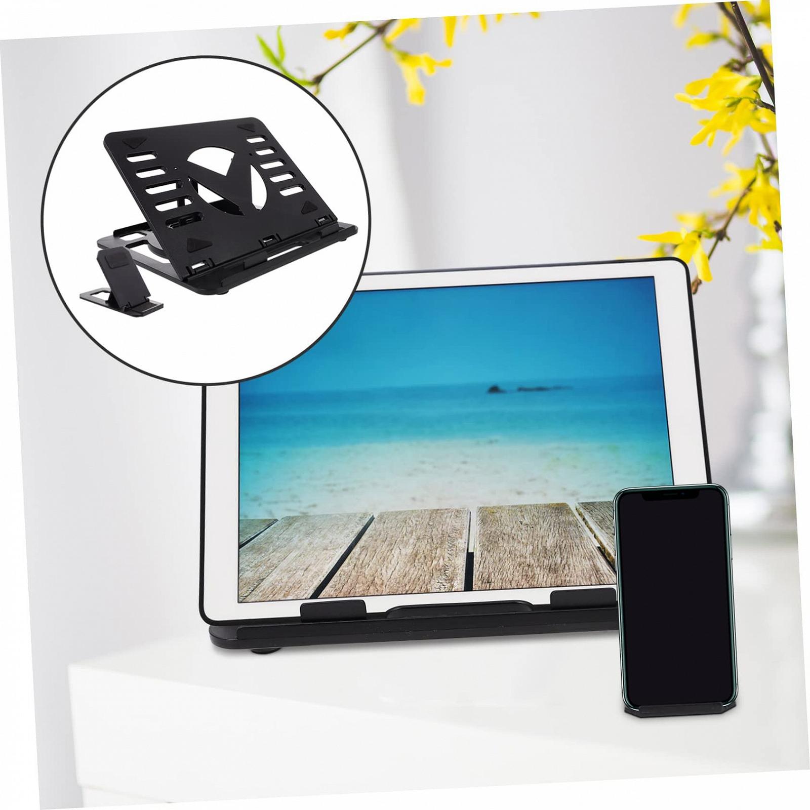 Підставка для ноутбука Обертова, регульована по висоті, ергономічна, портативна, складана, фото №4