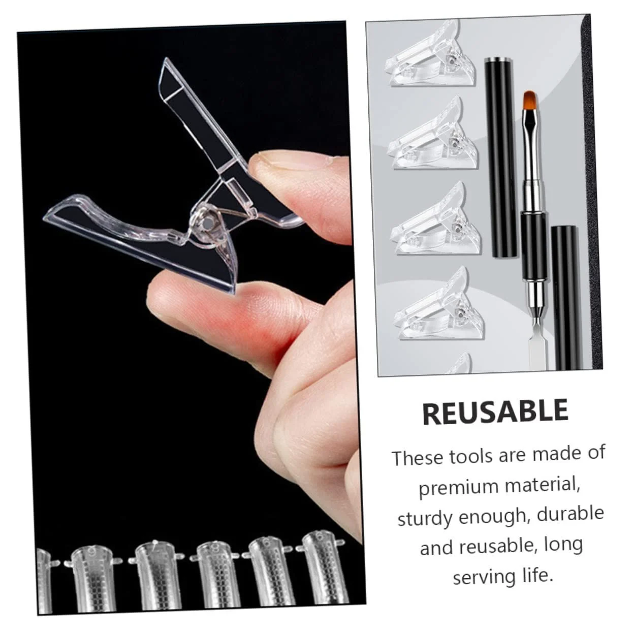 Набор инструментов для маникюра с хрустальным зажимом и полировальными полосками для профессионального маникюра, шаблоны для наращивания ногтей, фото №8 Набор инструментов для маникюра с хрустальным зажимом и полировальными полосками для профессионального маникюра, шаблоны для наращивания ногтей, фото №8