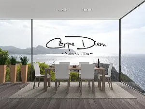 Наклейка на стену INDIGOS UG Carpe Diem 120 x 38 см Черный synthetic.ua - Фото 1