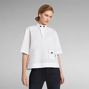 Женская рубашка G-Star RAW Swedish collar shirt wmn s\s -  S synthetic.ua - Фото 1