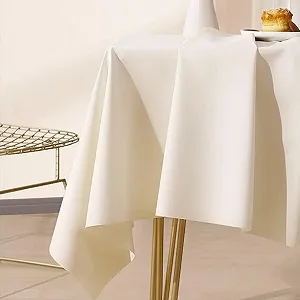 Скатертина Homxi 80 x 120 см прямокутна PVC бежева - Фото 1