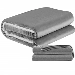 Покривало Ecosa Пухнаста 150 x 200 см Сіро-біла - Фото 1