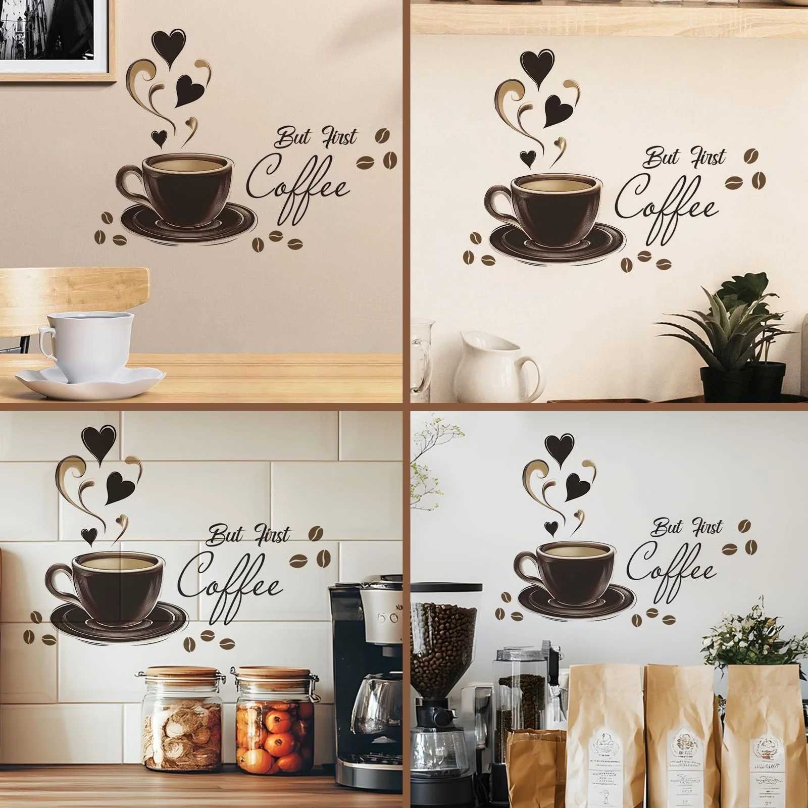 Наклейка на стену Кофе чашка для кухни кофейни офиса гостиной, фото №6