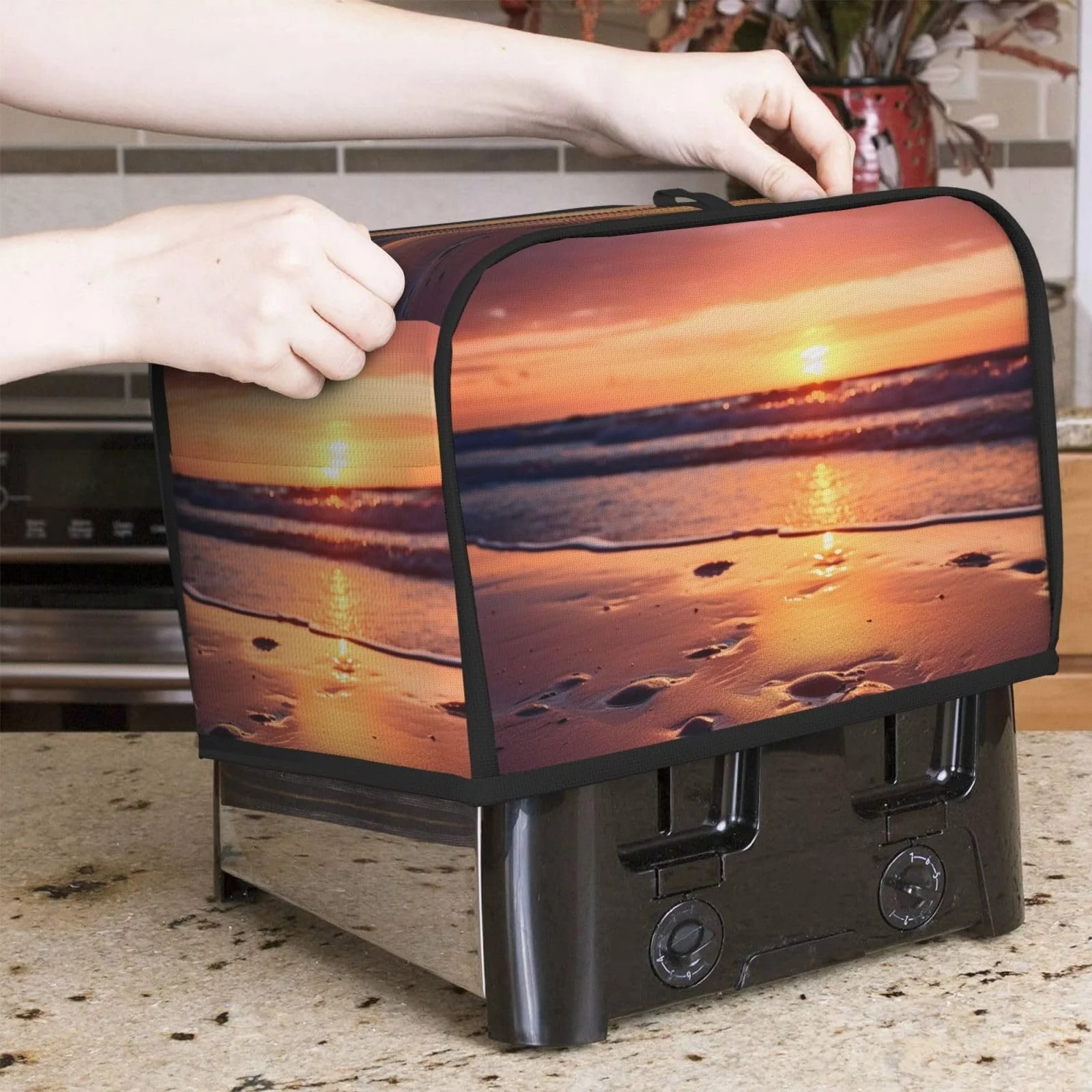 Чохол для тостера на 2 скибочки Beach and Sunset Glow, 29 x 20 x 19 см, фото №7 Чохол для тостера на 2 скибочки Beach and Sunset Glow, 29 x 20 x 19 см, фото №7