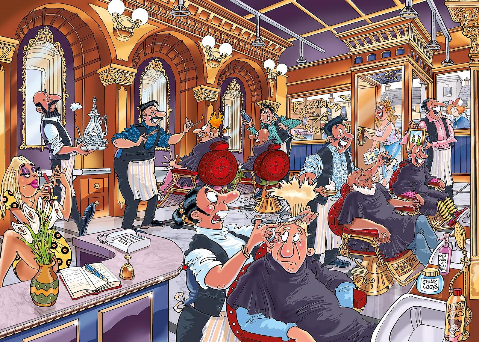 Пазл Wasgij Mystery 27 A Shave Very Close - A Close Shave! 1000 деталей Jumbo 100% переработанный картон, фото №5 Пазл Wasgij Mystery 27 A Shave Very Close - A Close Shave! 1000 деталей Jumbo 100% переработанный картон, фото №5