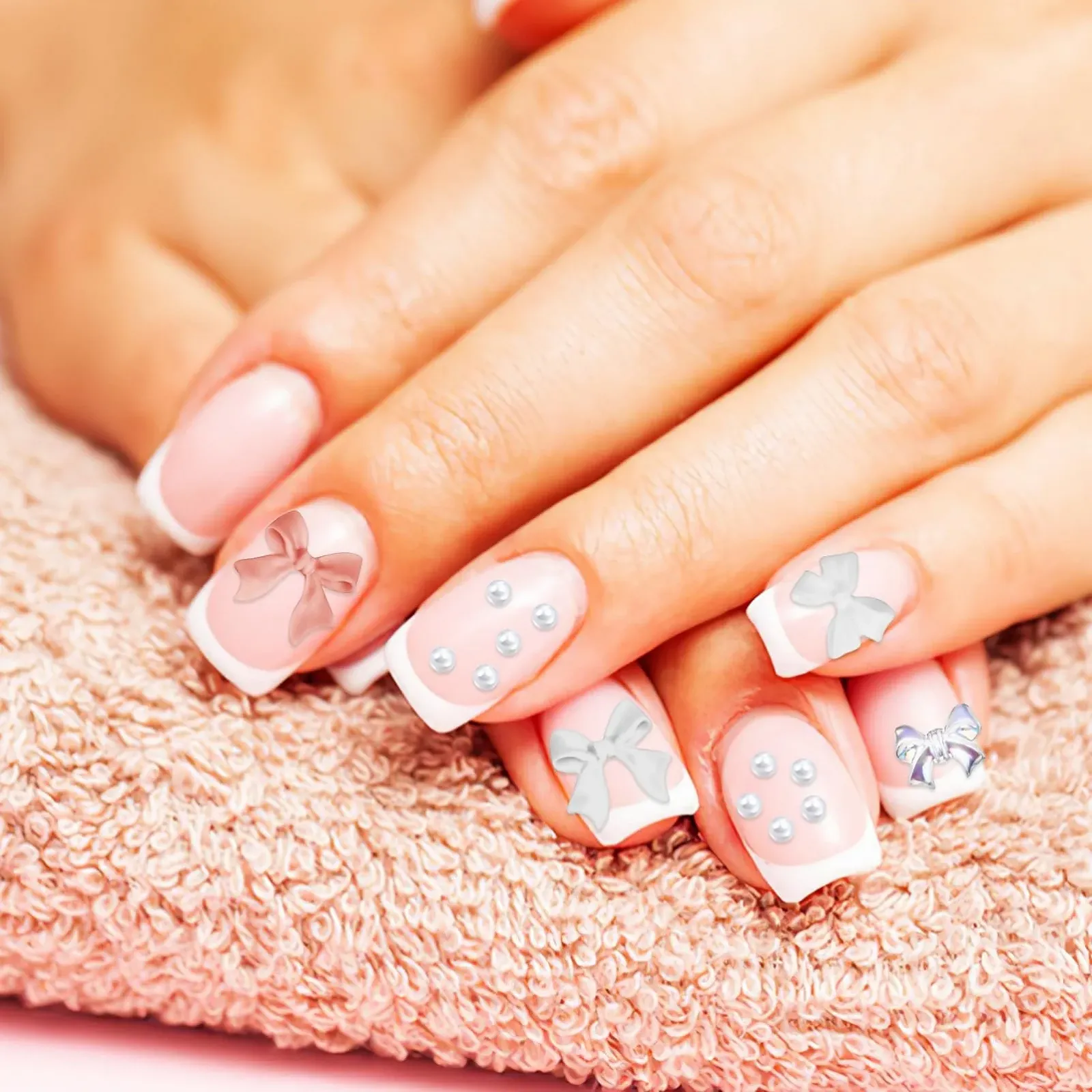 Украшения для ногтей Бантики FRCOLOR 1 коробка, фото №9