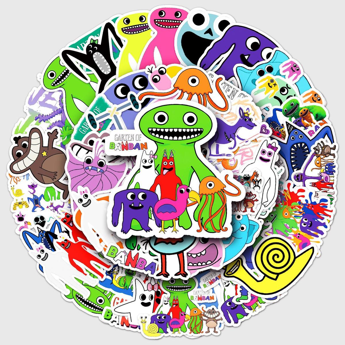 Стікери Райдужні друзі Rainbow Friends Рейнбоу френдс стікерпак наклейки набір 50 шт, фото №1 Стікери Райдужні друзі Rainbow Friends Рейнбоу френдс стікерпак наклейки набір 50 шт, фото №1