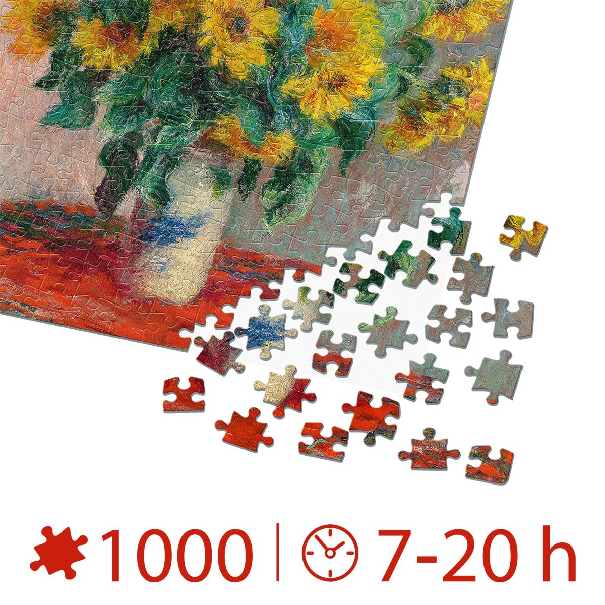 Пазл D-Toys 5947502875864/CM 08 Claude Monet Bouquet of Sunflowers 1000 деталей Різнокольоровий, фото №4