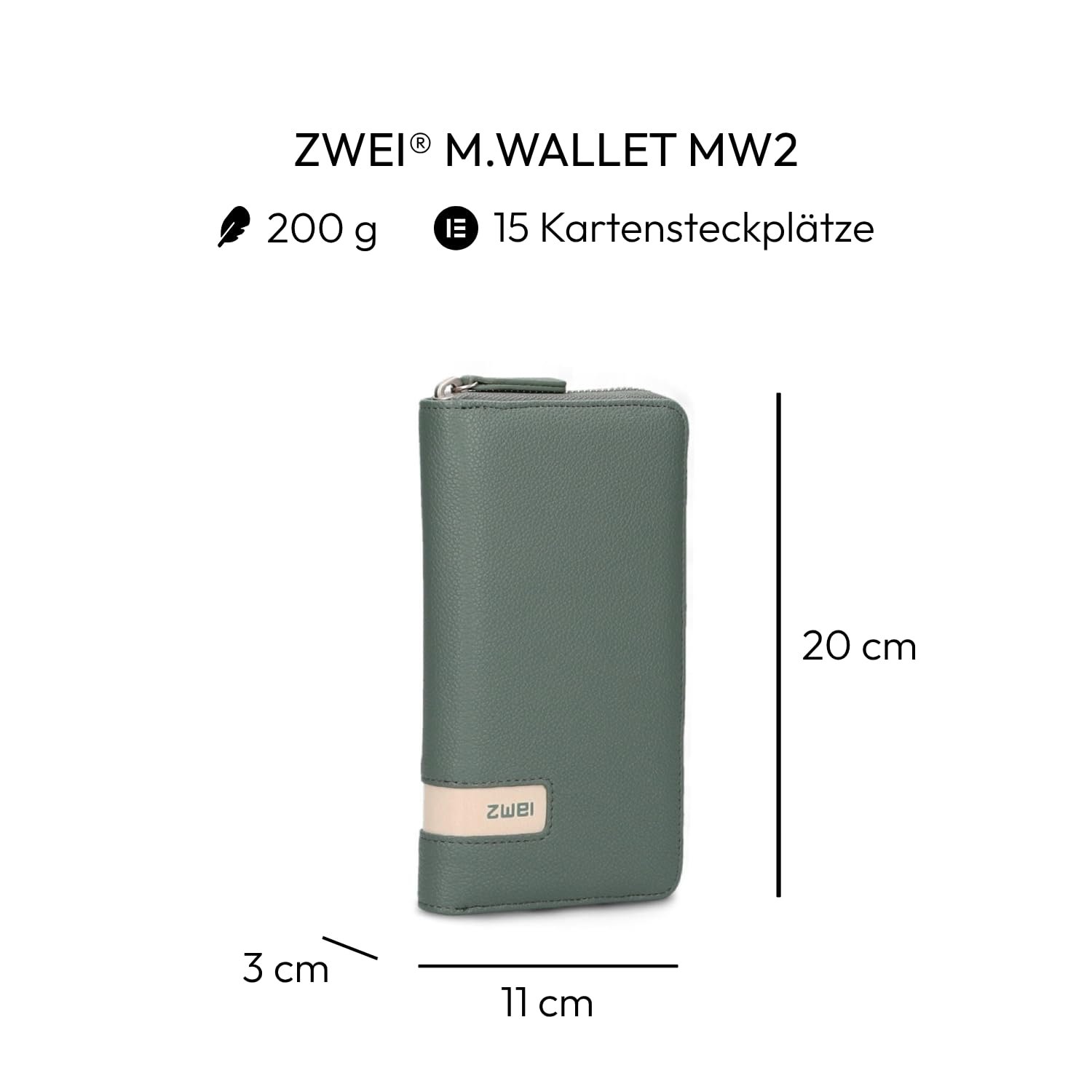 Кошелек Zwei Mademoiselle MW2, 20 см, фото №2