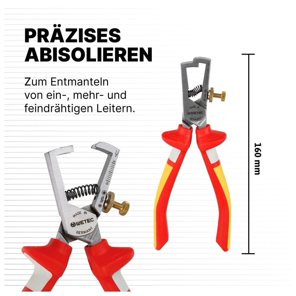 Стриппер WETEC VDE 3-K Handle 160 mm, фото №2