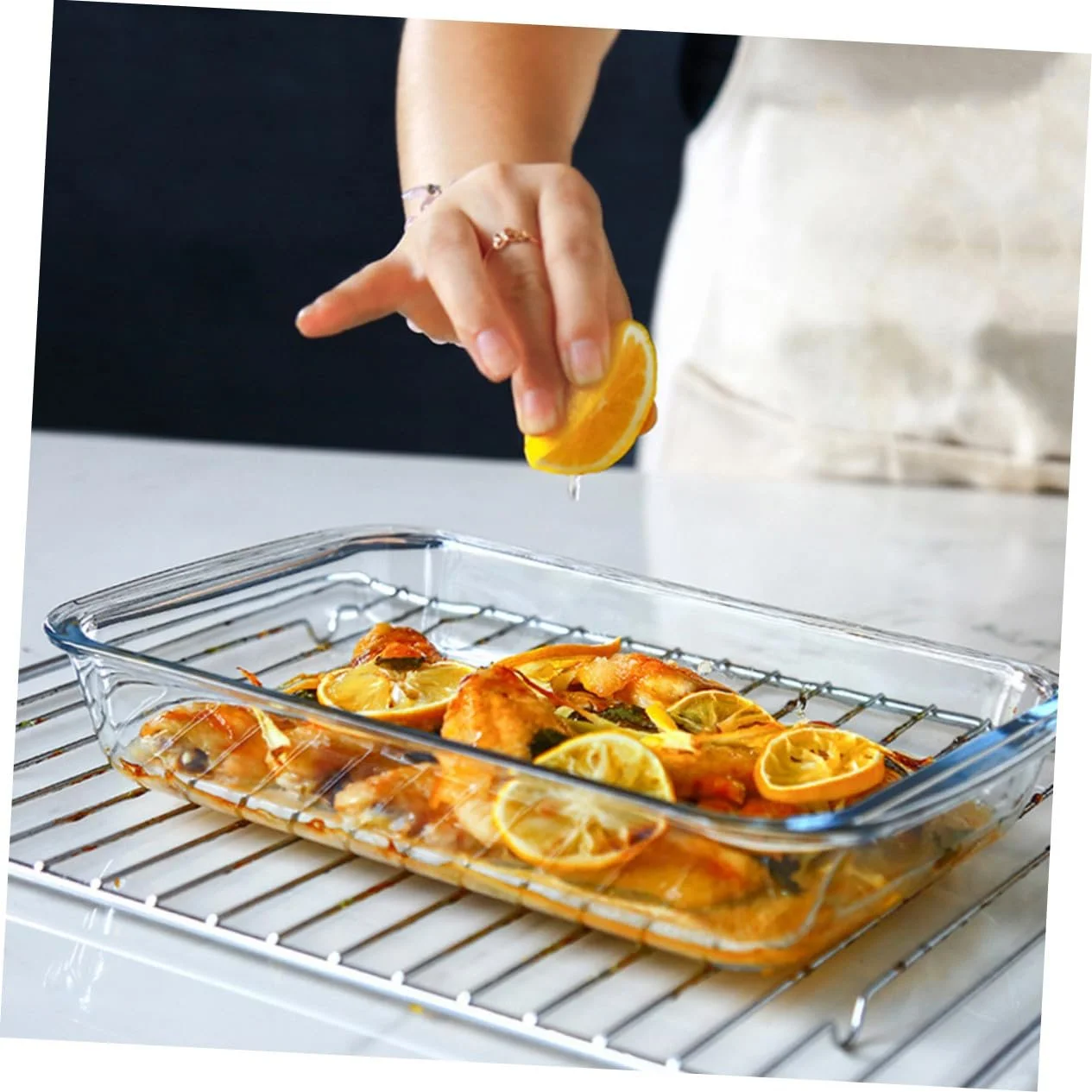 Форма для запікання VALICLUD скляна прямокутна термостійка, фото №8 Форма для запікання VALICLUD скляна прямокутна термостійка, фото №8