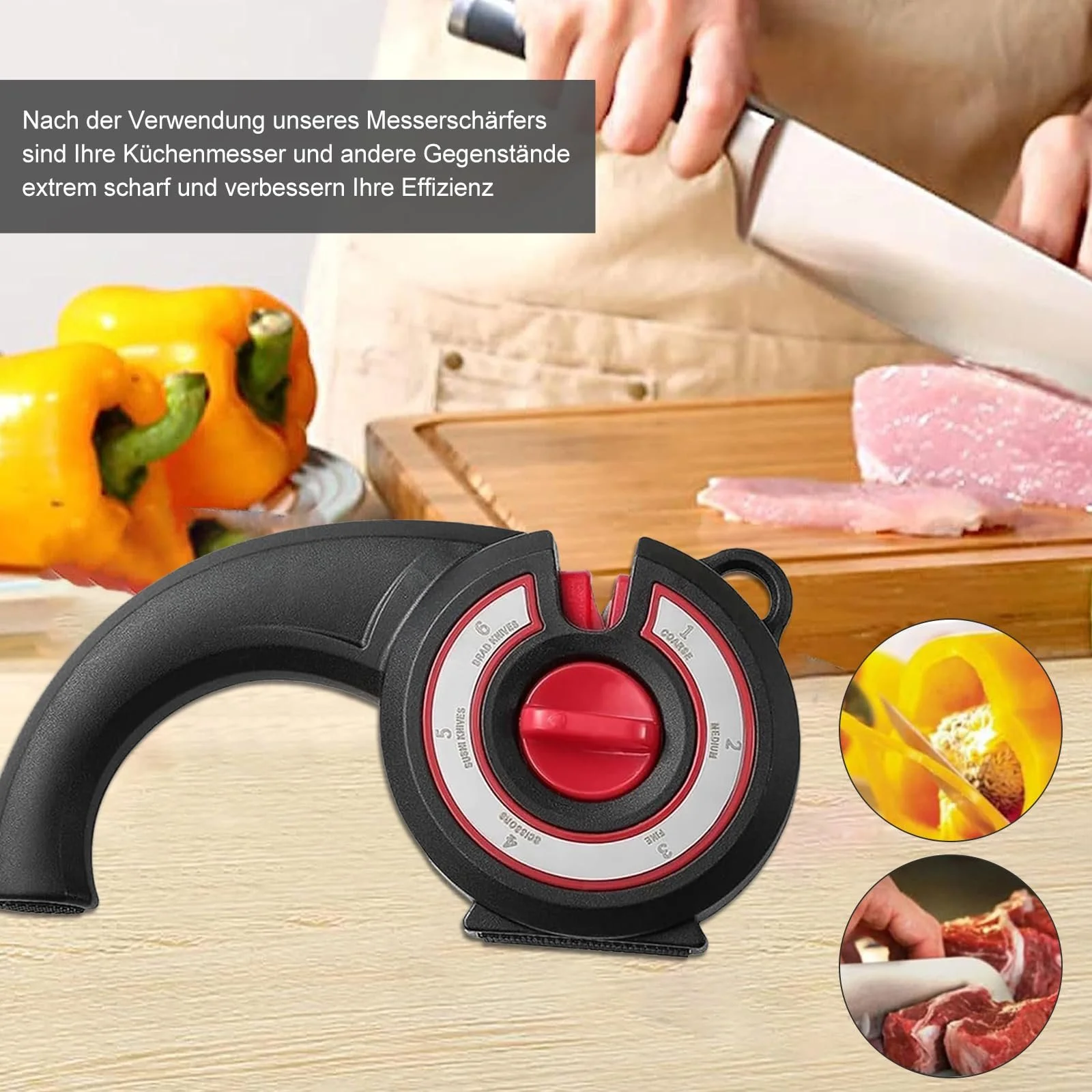 Точилка для ножів ручна Professional 6 в 1 ергономічний дизайн, фото №5 Точилка для ножів ручна Professional 6 в 1 ергономічний дизайн, фото №5