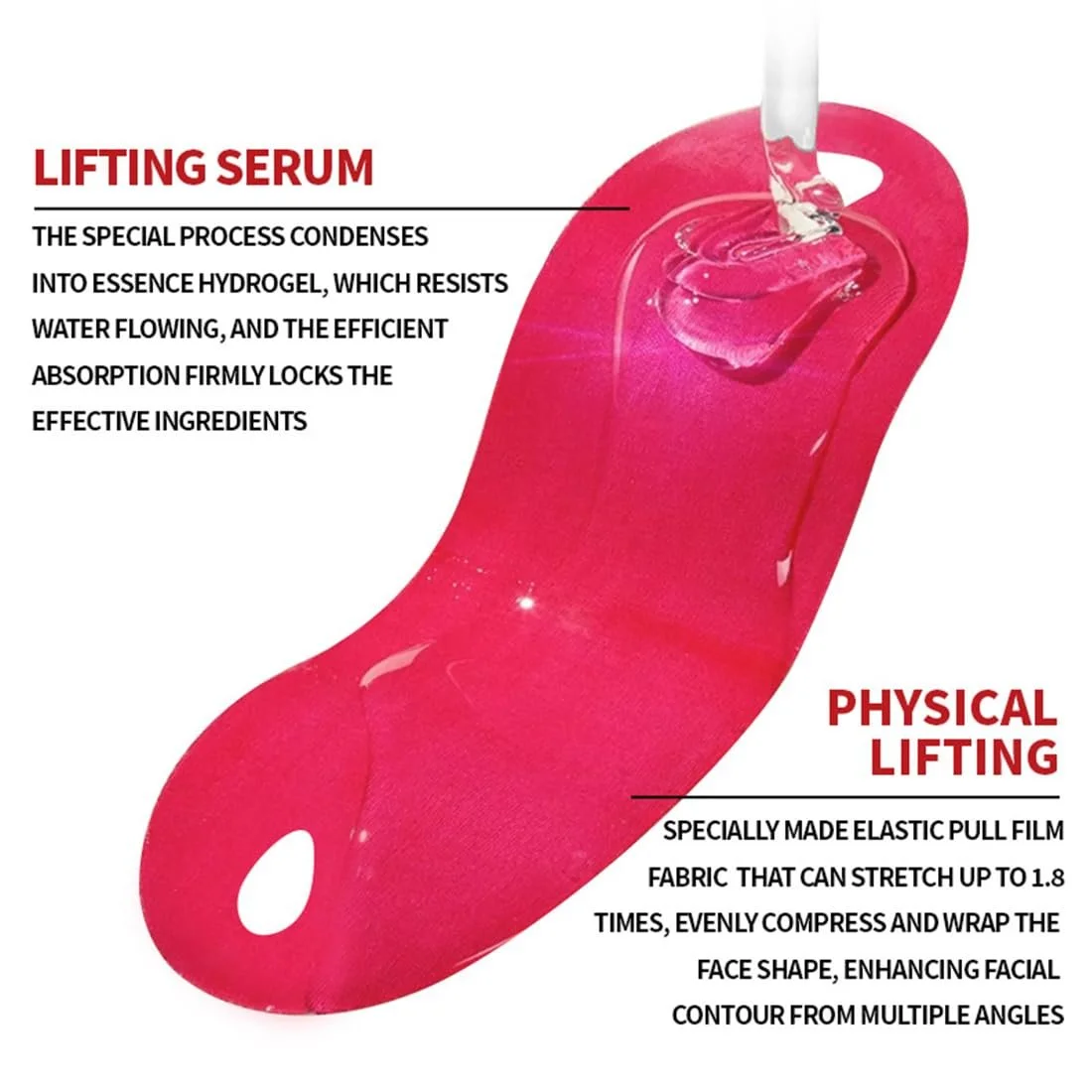 Набор масок для подтяжки V-линии QEQSHQO, для подтяжки двойного подбородка, увлажняющая гиалуроновая маска, маска V-образной формы против морщин, 3 шт, фото №3