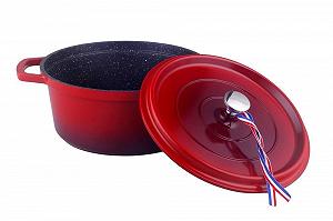 Гусятниця для запікання Kamberg 0008187 20 см литий алюміній червоний synthetic.ua - Фото 1