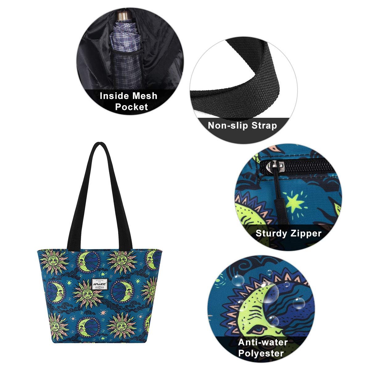 Сумка HAWEE шоппер женская с молнией Sun + Moon Fashion, фото №1