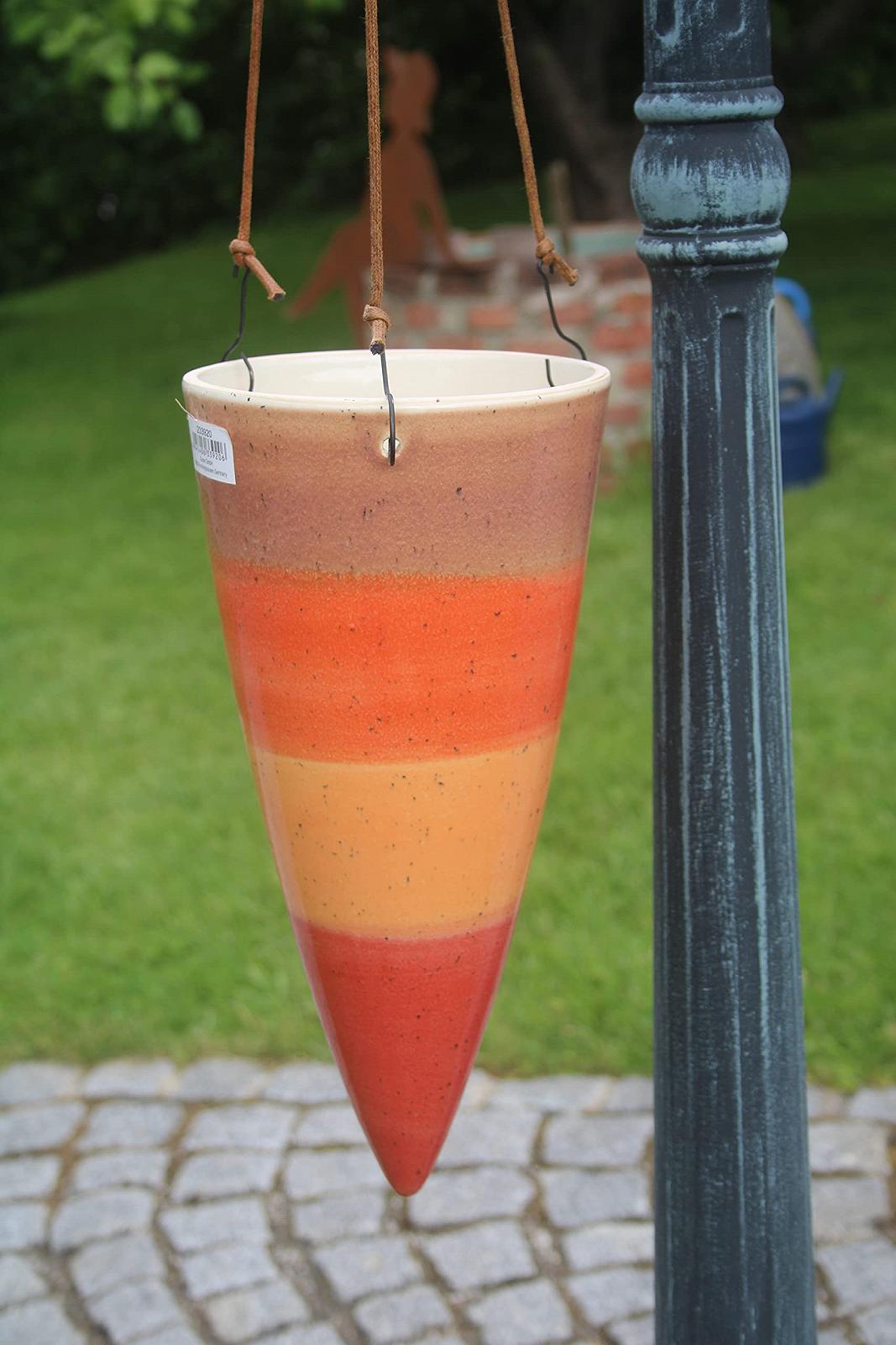 Підвісне кашпо Ecolo кераміка 26 см Помаранчеве, фото №3 Підвісне кашпо Ecolo кераміка 26 см Помаранчеве, фото №3