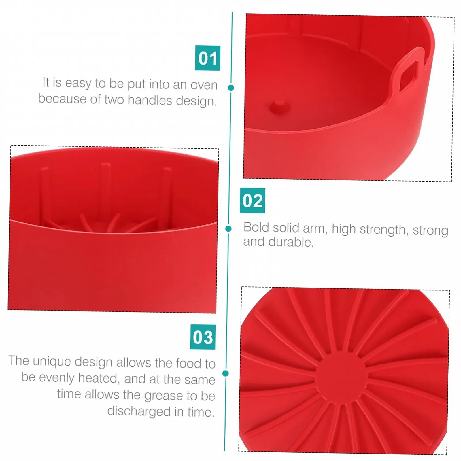 Форма для випікання VALICLUD силіконова 16 см термостійка гнучка, фото №3