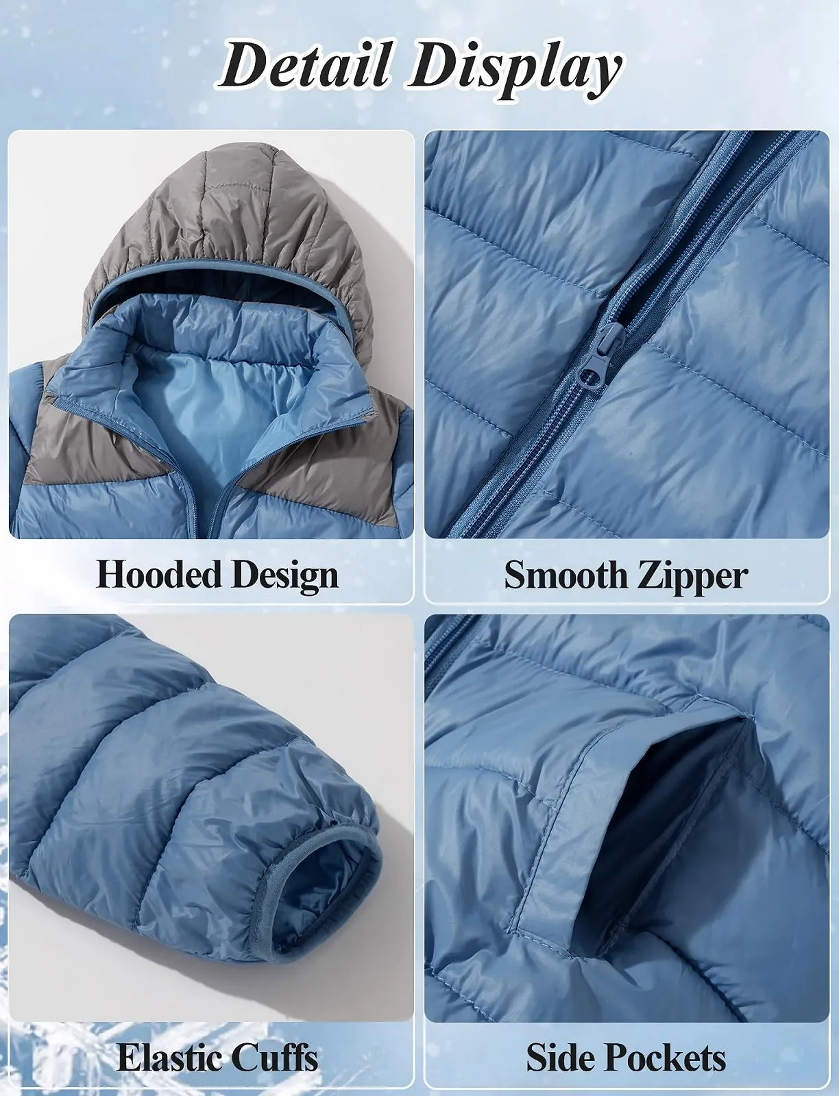 Зимова Куртка з Капюшоном Happy Cherry для Хлопчиків, Тепла, Легка, фото №4