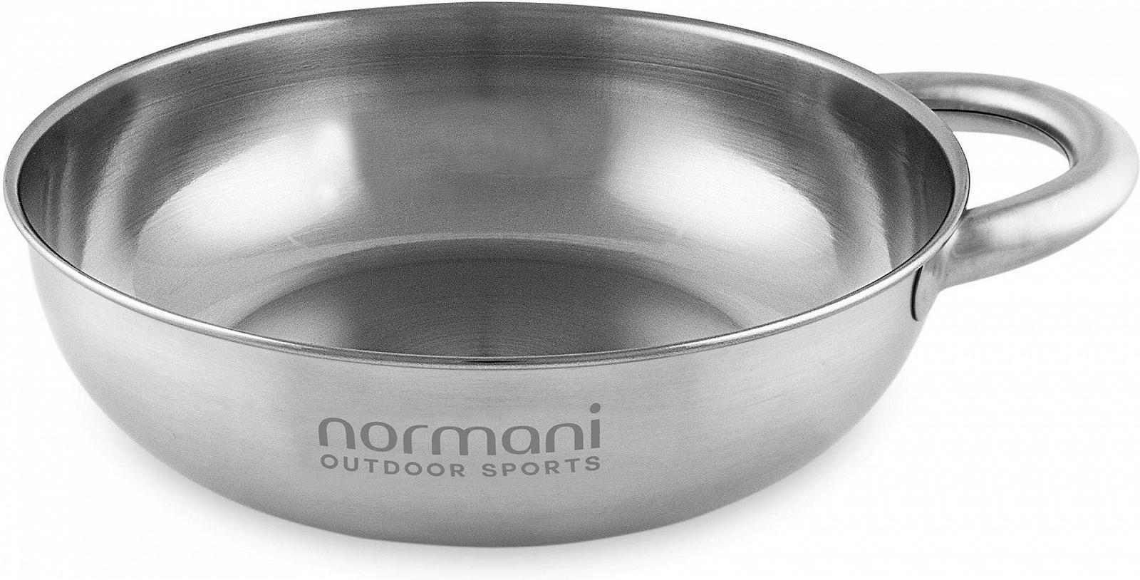 Миска Normani Outdoor Sports 18/8 из нержавеющей стали с ручкой, 18 x 5 см, 1 литр, фото №3