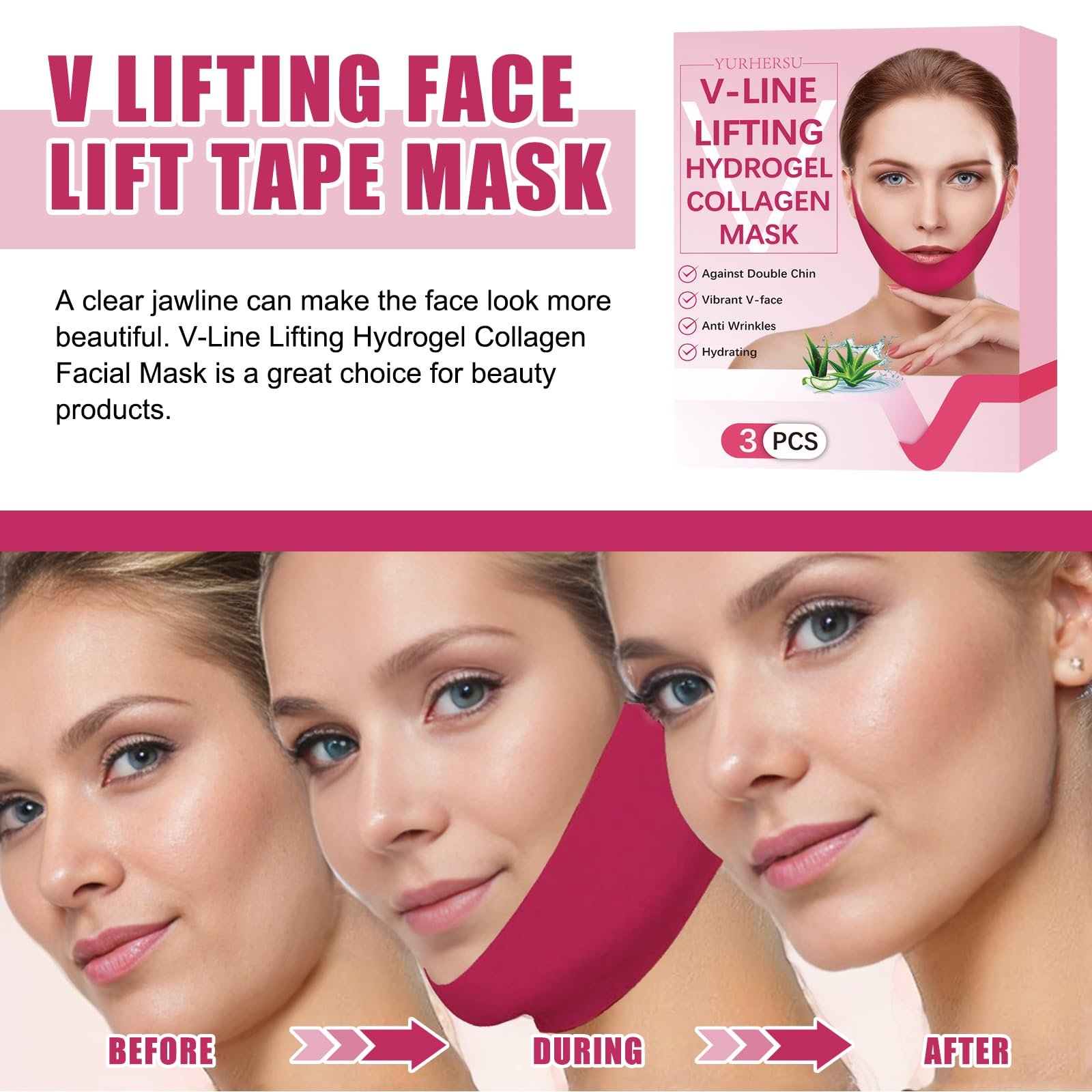 Маска для лица с коллагеном, лифтинг, набор из 6 шт, фото №5