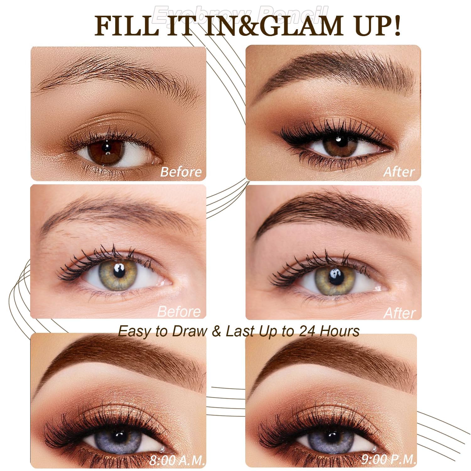 Олівець для брів Magic Microblading 4 мікровилчасті наконечники Довготривалий Димчасто-сірий, фото №7 Олівець для брів Magic Microblading 4 мікровилчасті наконечники Довготривалий Димчасто-сірий, фото №7