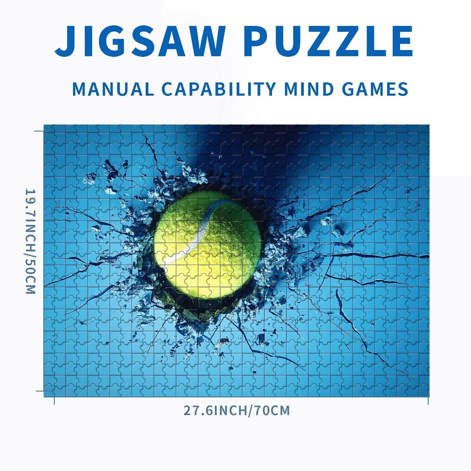 Пазл Tennis Ball, Blue Wall 1000 элементов 68х50 см, фото №2