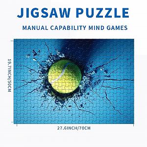 Пазл Tennis Ball, Blue Wall 1000 элементов 68х50 см synthetic.ua - Фото 1