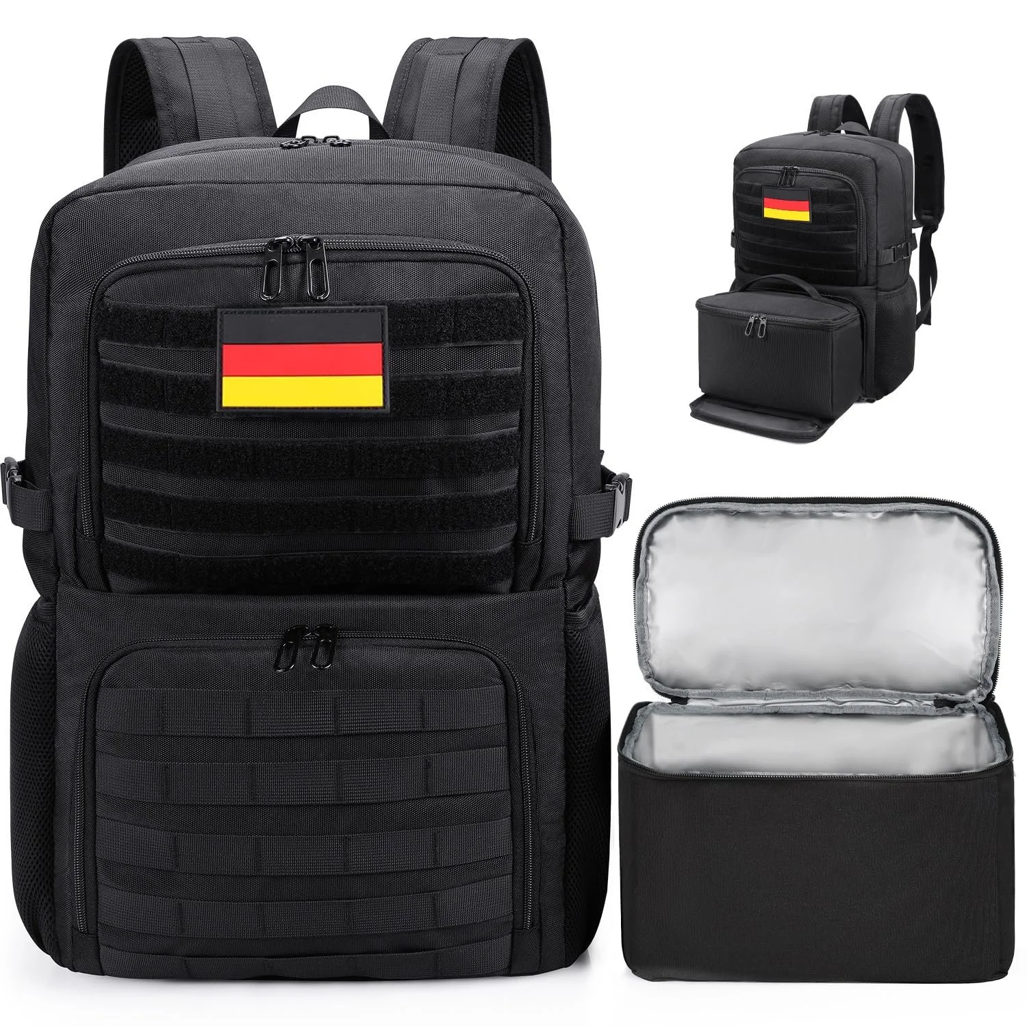 Рюкзак для ноутбука BERTASCHE Lunch Backpack 2-in-1 Tactical 15.6" Чорний, фото №1