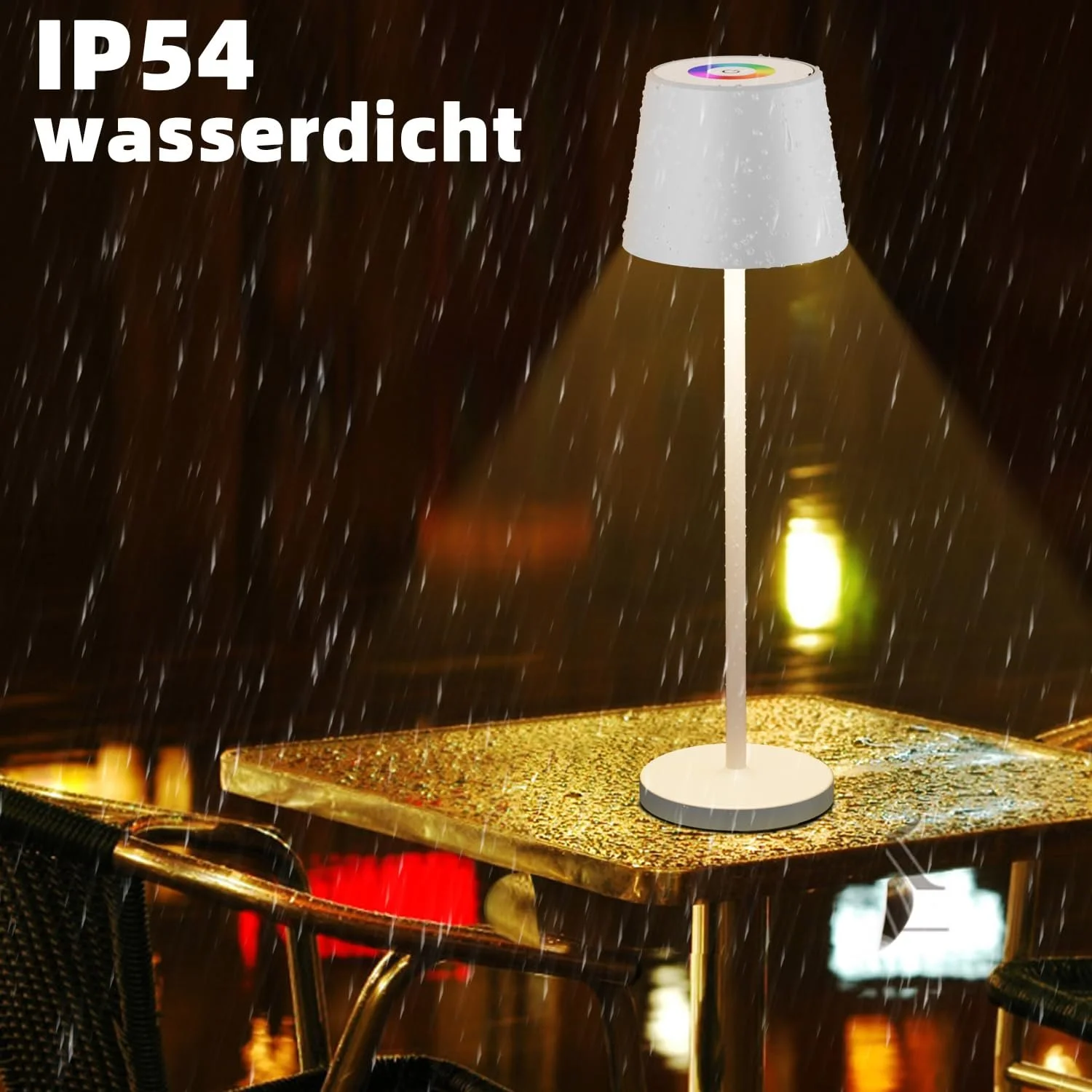 Настільна лампа Keepoo Wireless Dimmable LED Акумуляторна IP54 3000 K + RGB Біла (2 шт.), фото №6