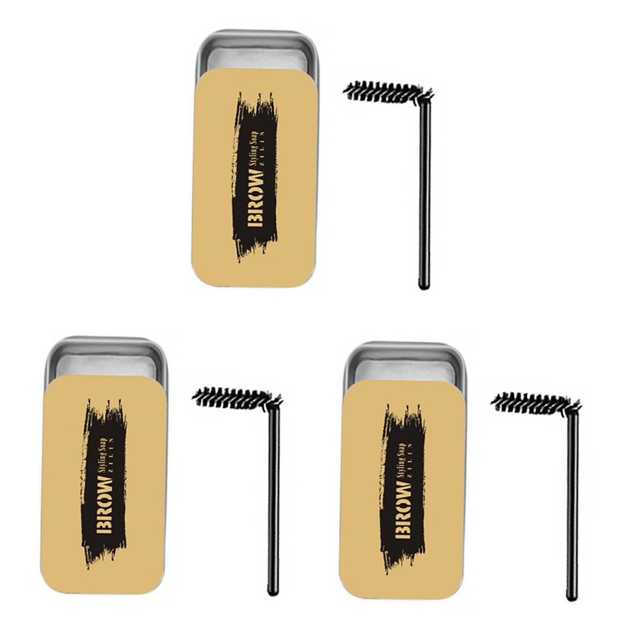 Набір FRCOLOR Стайлінг крем для брів, мильний віск, мило для брів, гель помада для стайлінгу, щітка, паста, фото №1