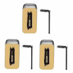 Набір FRCOLOR Стайлінг крем для брів, мильний віск, мило для брів, гель помада для стайлінгу, щітка, паста - Фото 1