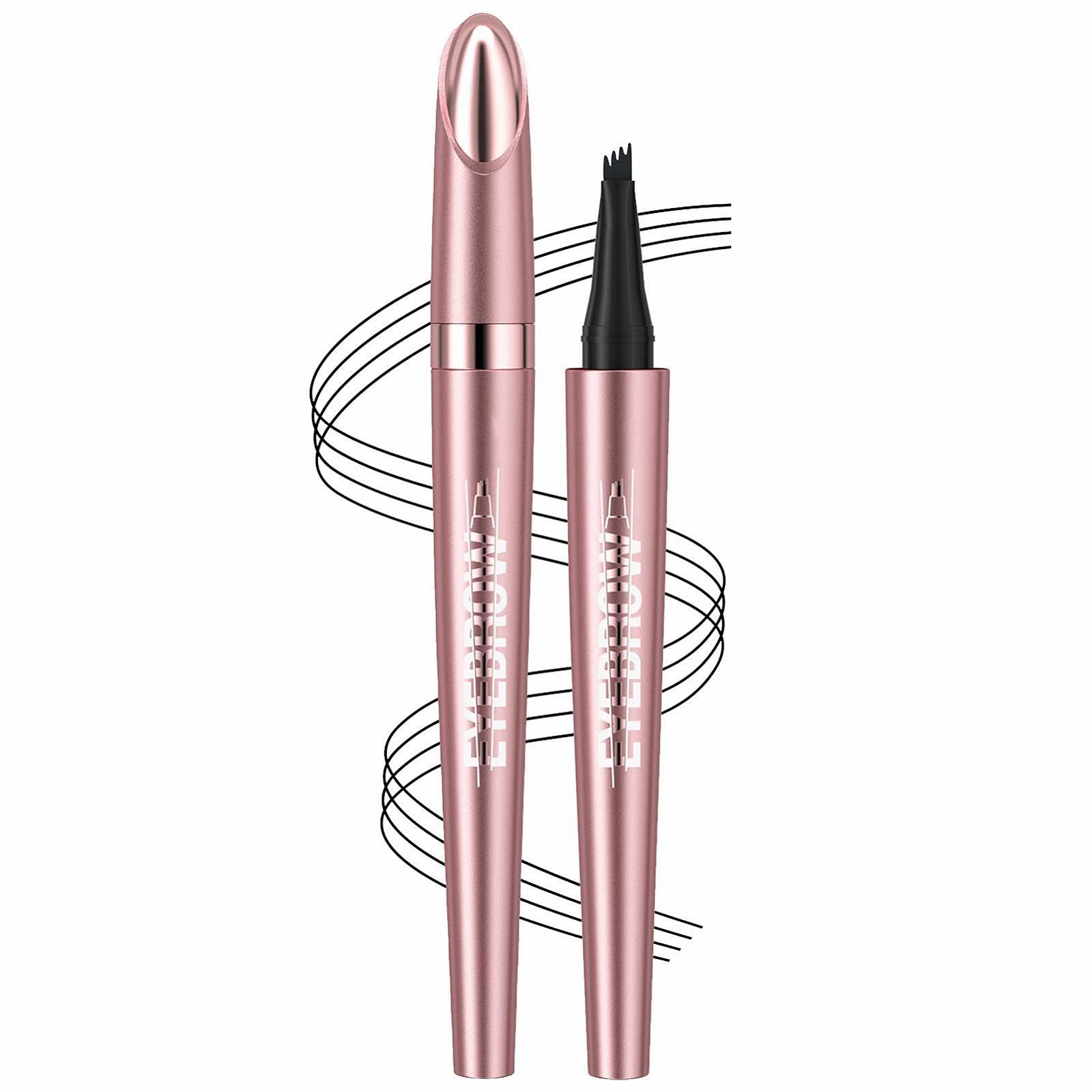 Карандаш для бровей 3D 4-х зубчатый водостойкий черный, серый, светло-коричневый, коричневый, фото №1