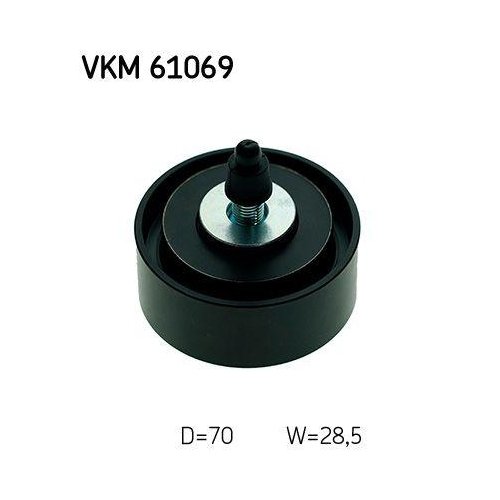 Ролик обвідний/напрямний поліклинового ременя SKF VKM 61069 нижній для TOYOTA, фото №2