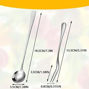 Набор 2 шт Ложка для оливок из нержавеющей стали, Ложка для оливок и вилка для огурцов, Ложка для подачи с длинной ручкой из нержавеющей стали, Ложки для приготовления пищи, для домашней кухни, ресторана, буфета, ложка для оливок synthetic.ua - Фото 1