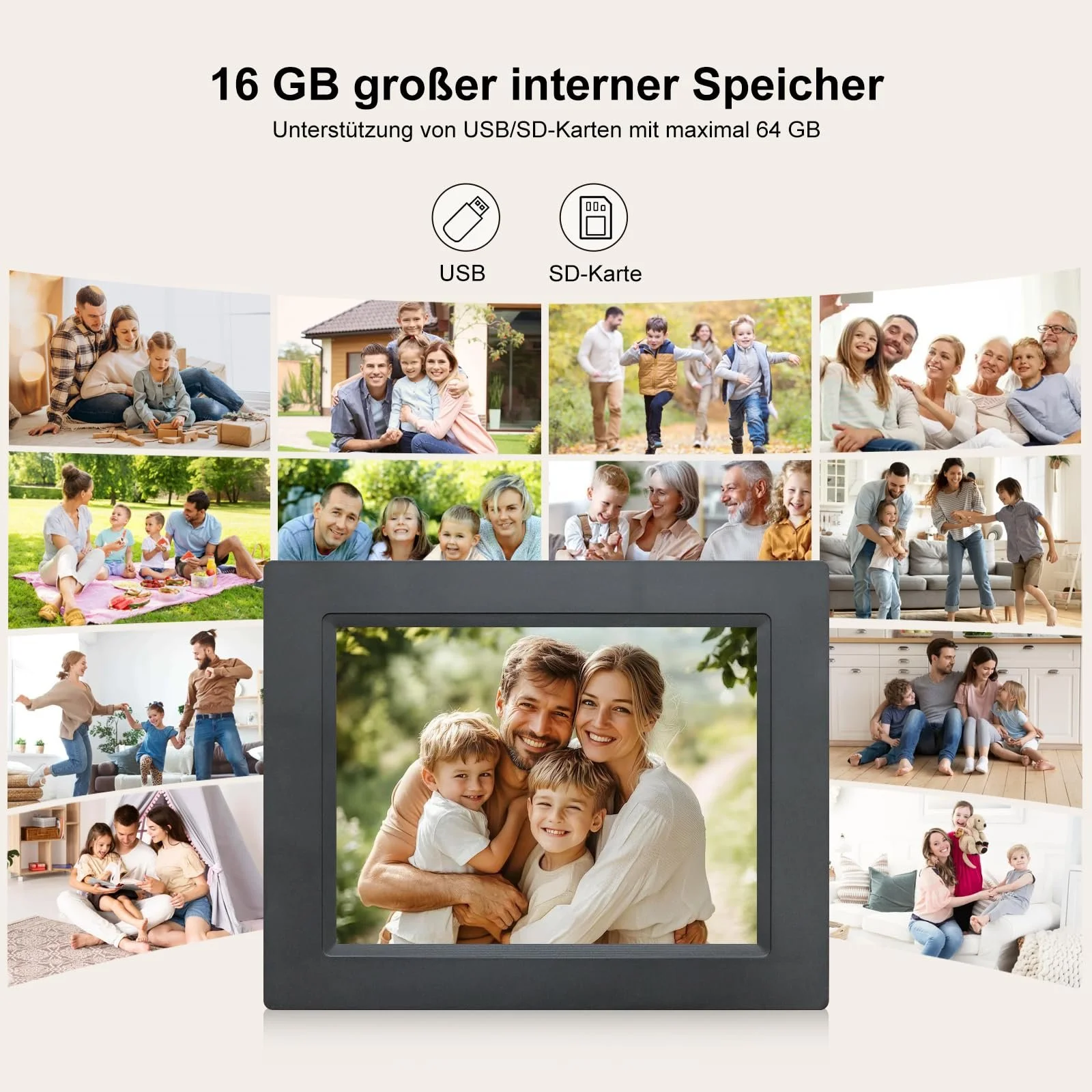 Цифровая фоторамка 8.7 дюймов WiFi IPS 1280 x 800, фото №7 Цифровая фоторамка 8.7 дюймов WiFi IPS 1280 x 800, фото №7