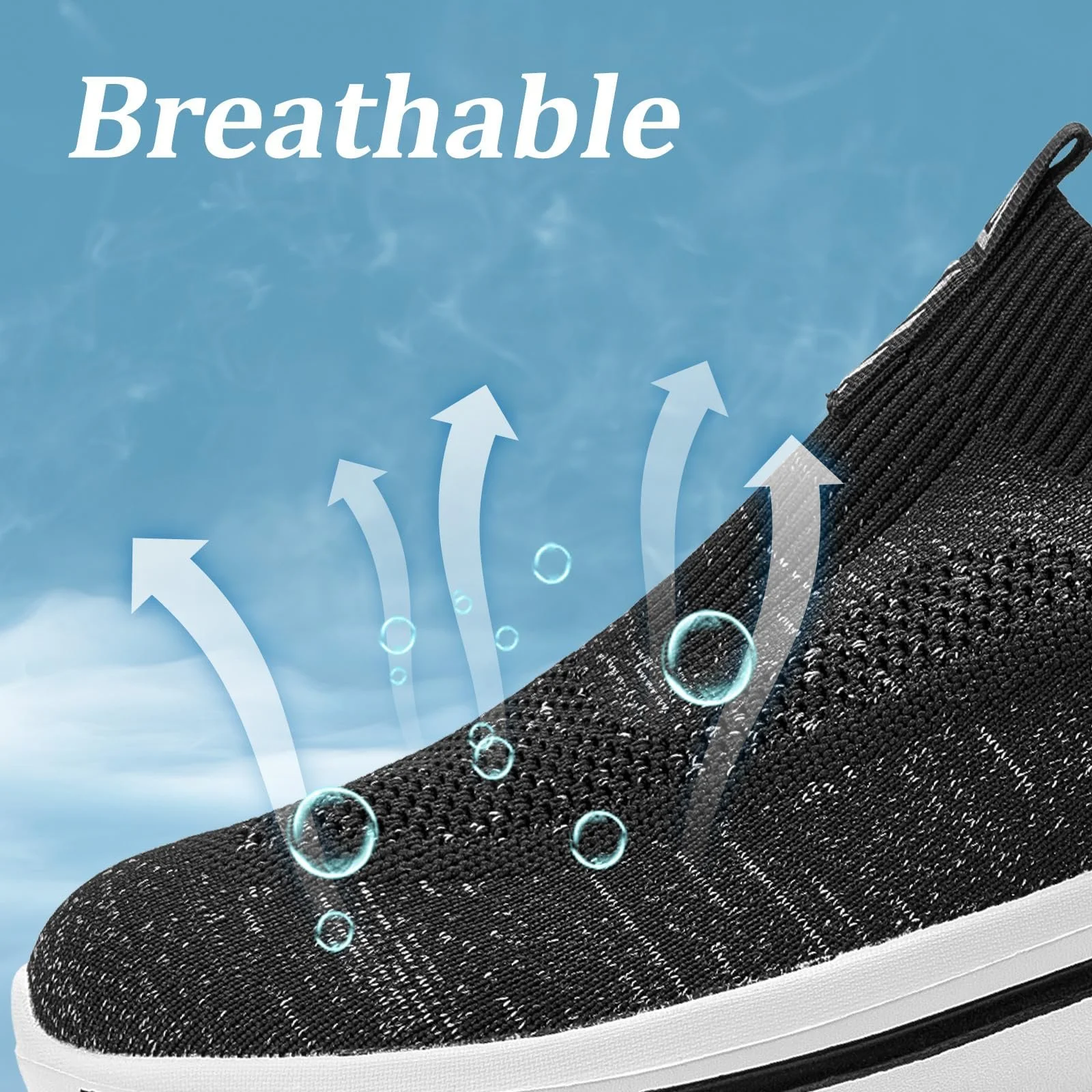 Чоловічі Сліпони ODCKOI Сітка Дихаючі Кросівки для бігу Зручні спортивні кросівки для фітнесу, фото №3