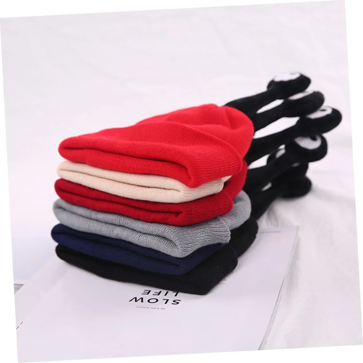 В'язана Шапка WRITWAA Дитяча Равлик Beanie 2шт В'язані Для Дітей Світло-Сірий, фото №4