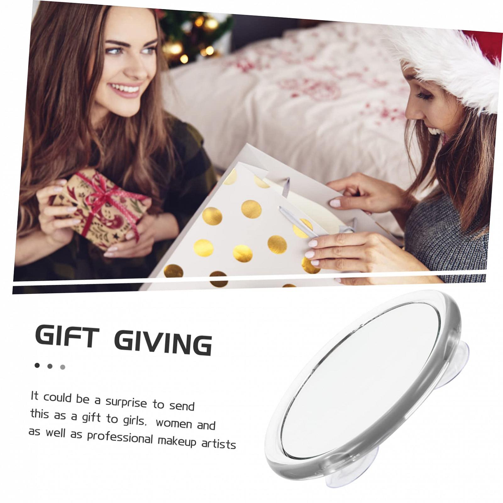 Зеркало Angoily 5St Lupe С закругленными краями круглое ручное Зеркало косметическое маленькое с круглой лупой стекло дорожное с присоской pp, фото №5