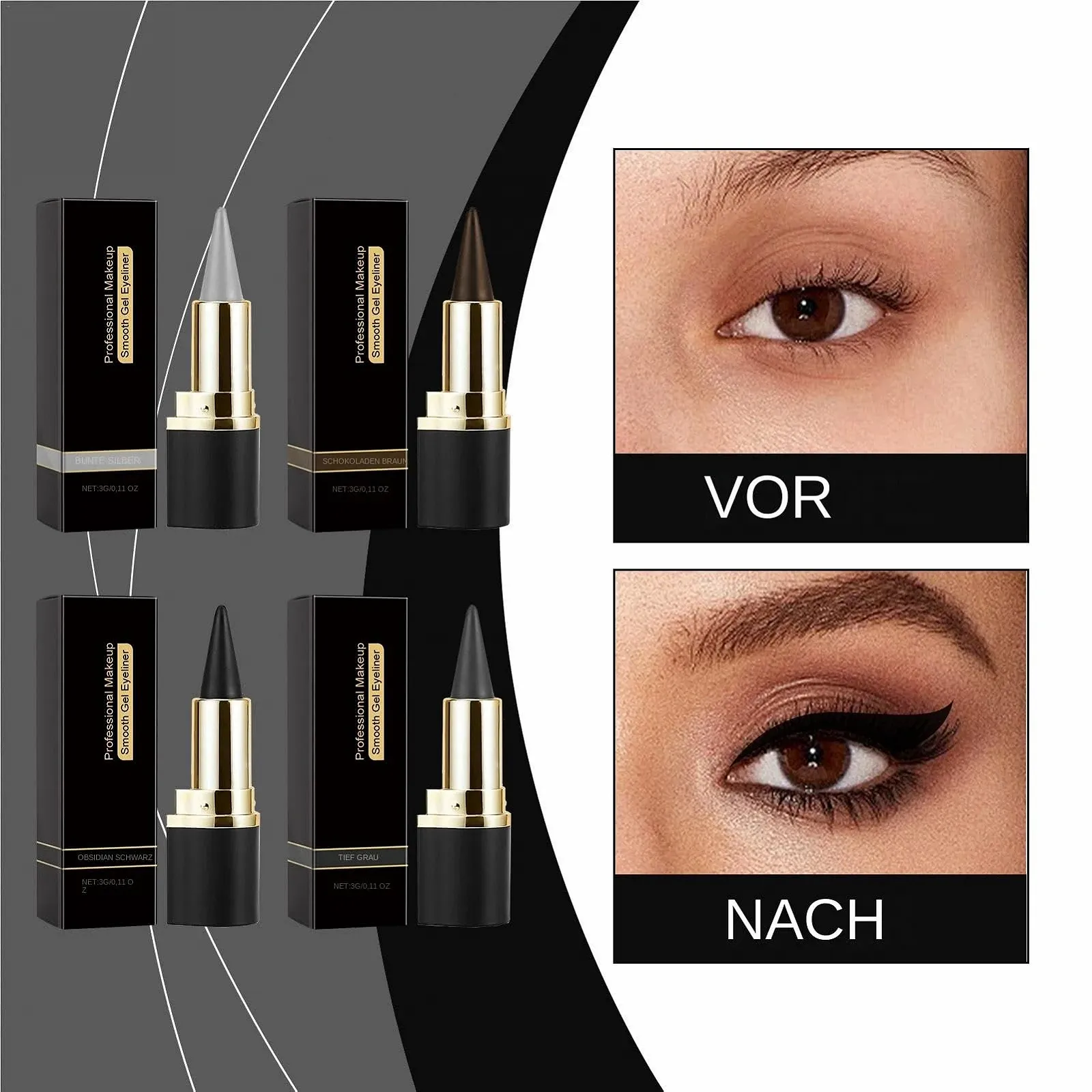 Олівець для підводки Flkiglm Швидковисихаючий Водостійкий, фото №4