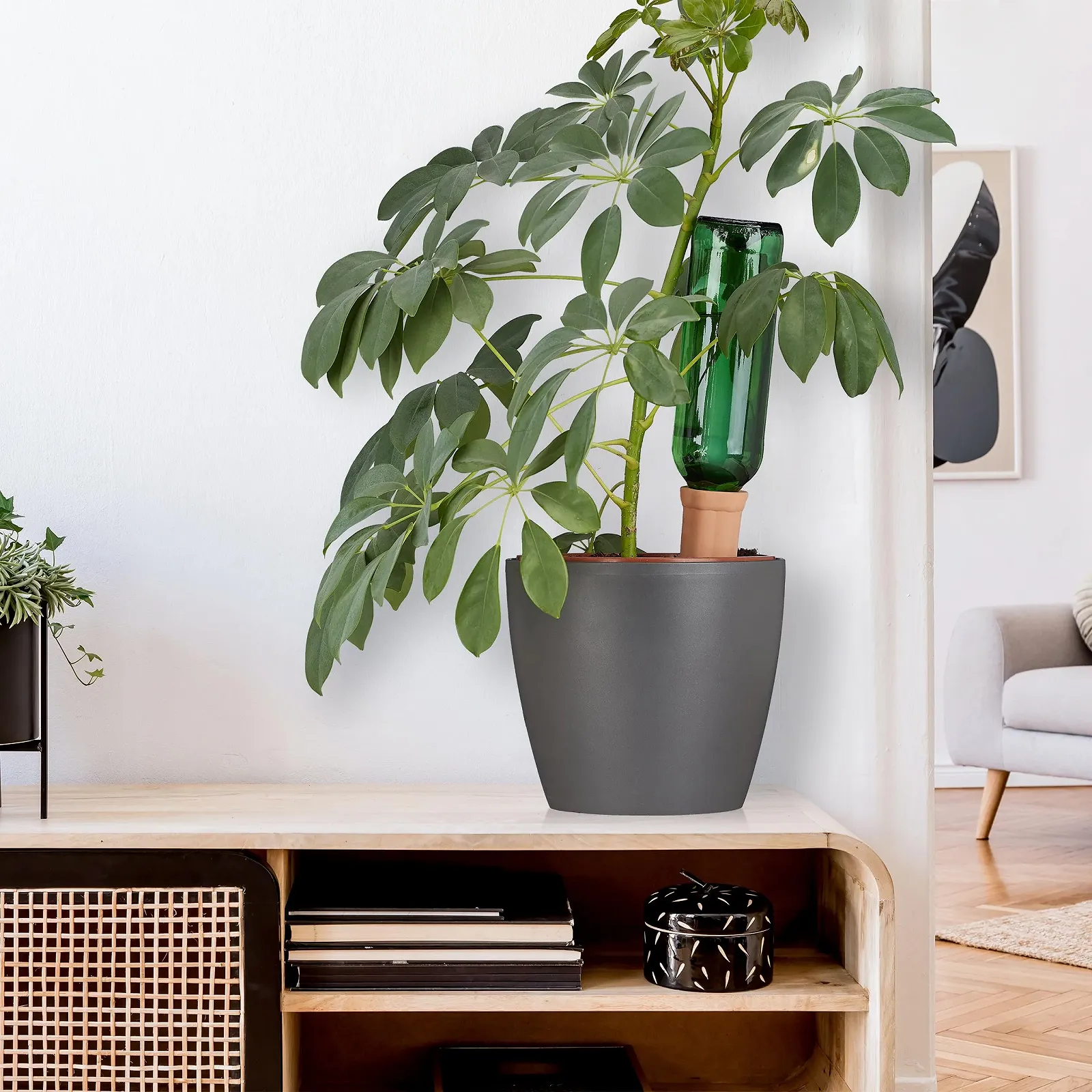Конуси для поливу Relaxdays керамічні для 1.5 л PET пляшок 15 x 5.5 x 5 см 4 шт Теракота, фото №2