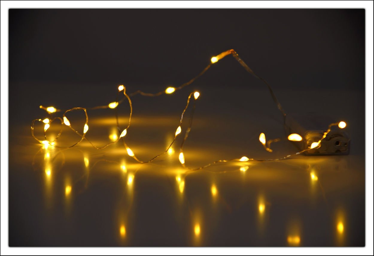 LED Мікро гірлянда 40 LED теплий білий, фото №1