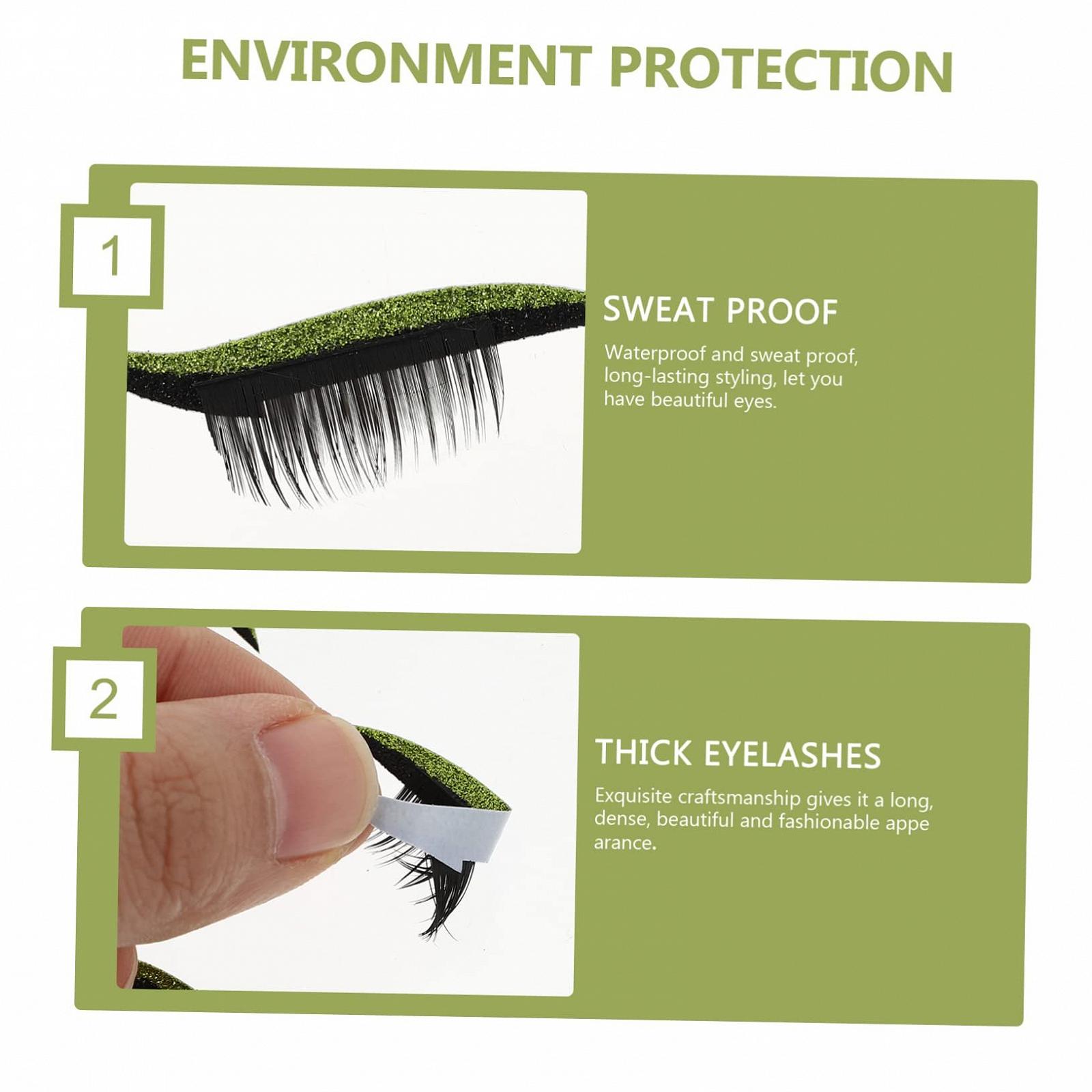 Наклейки накладні вії Healvian 12 пар самоклеючі смужки підводки для очей, фото №5