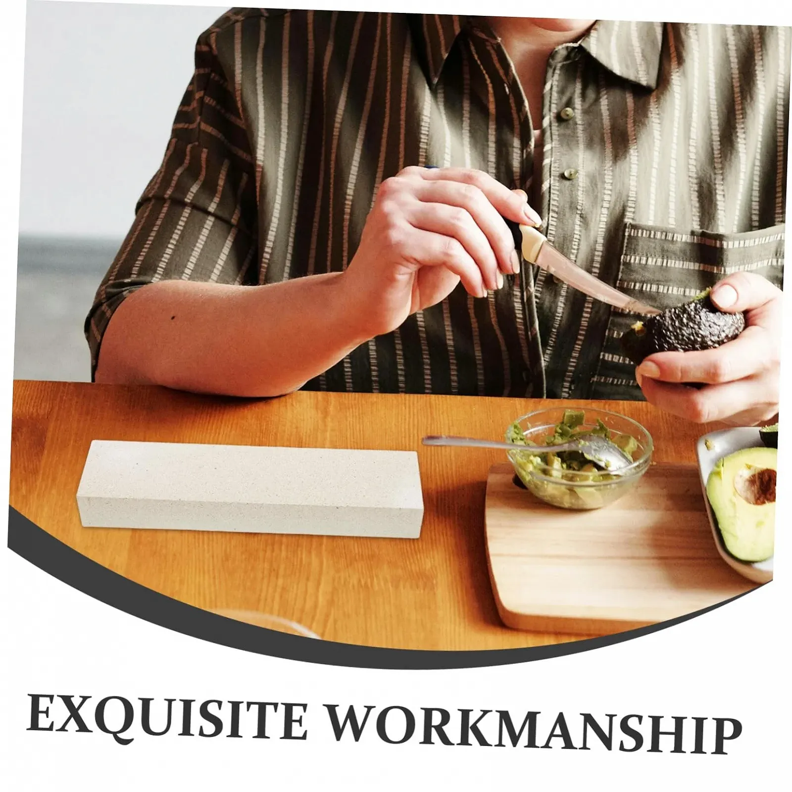 Точильний камінь Amosfun 3 шт. двосторонній компактний для кухонних ножів та ножиць, фото №7