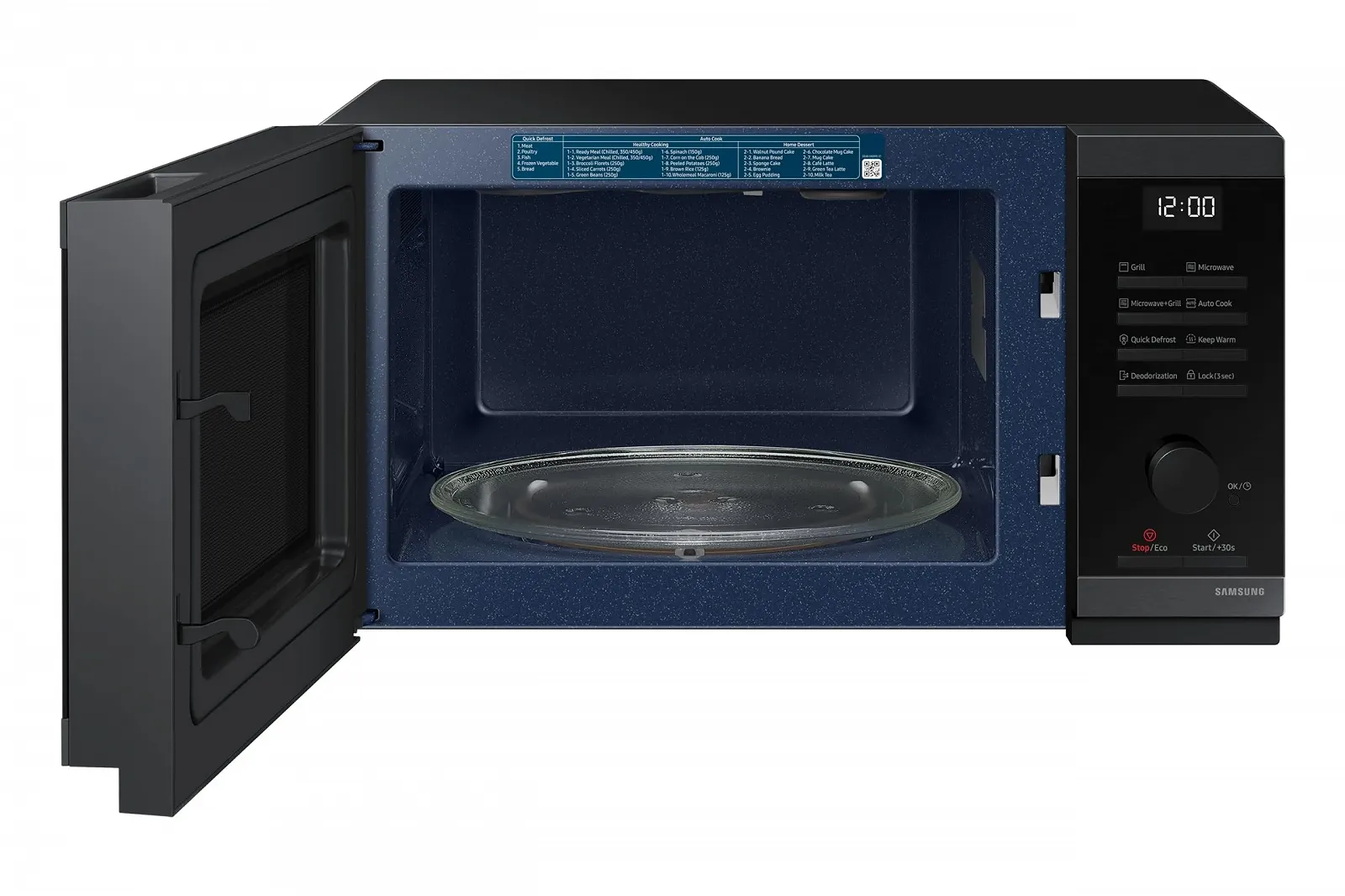 Микроволновая печь Samsung MG23DG4524AGE1 с грилем 23 л 800 Вт Черная, фото №2 Микроволновая печь Samsung MG23DG4524AGE1 с грилем 23 л 800 Вт Черная, фото №2