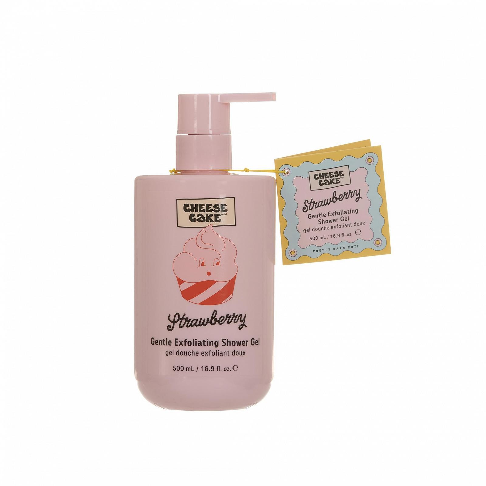 Гель-пілінг для душу Cheese Cake Strawberry для підлітків та дівчат полуничний 500 мл, фото №2