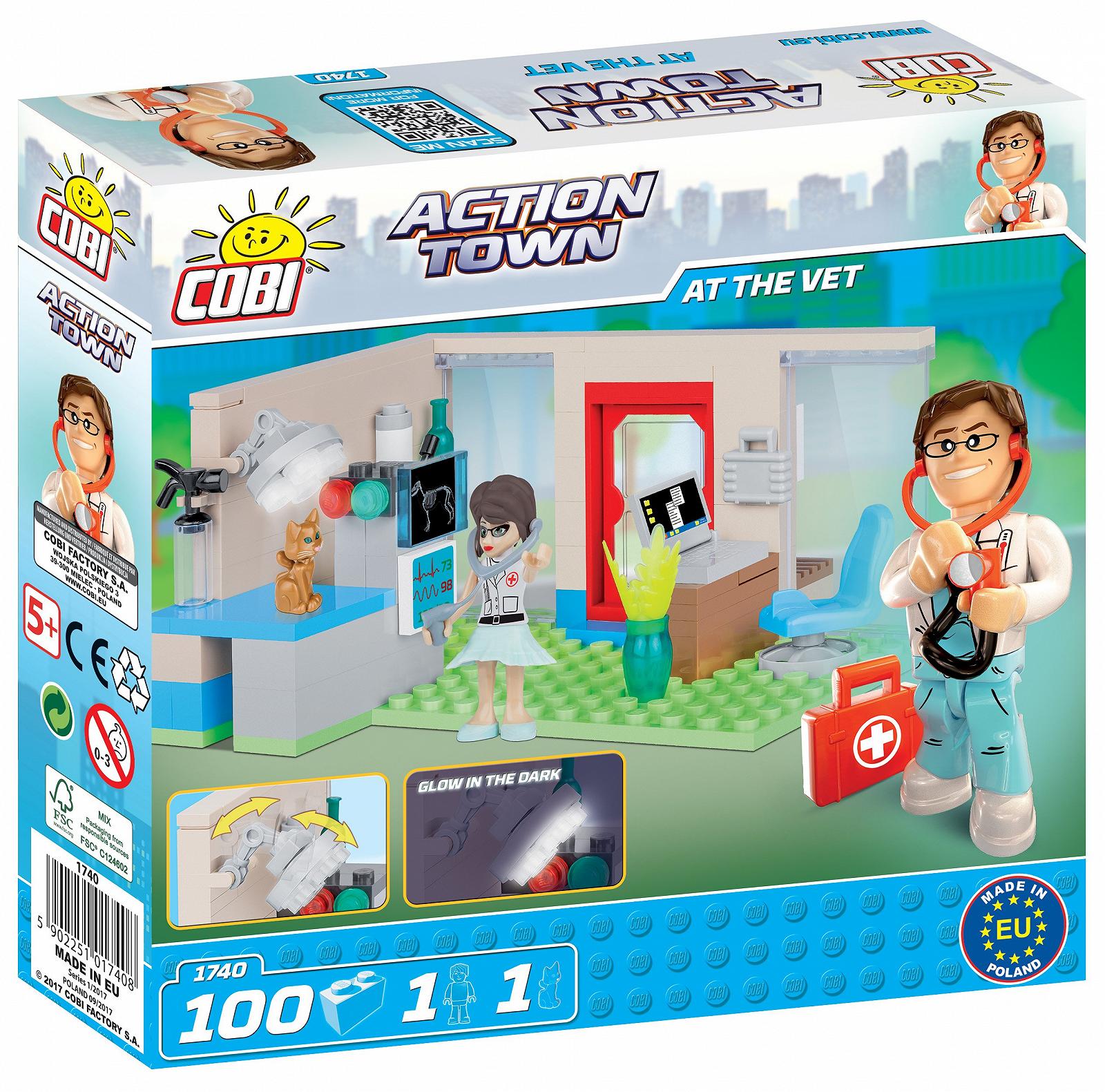 Игрушечный набор Cobi COB01740 Action Town - У Ветеринара (100 шт.) Разноцветный, фото №6