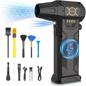 Электрический воздуходувка ZEBRAMOL 150 000 RPM 3 скорости 8000 mAh для ПК и мебели - Фото 1