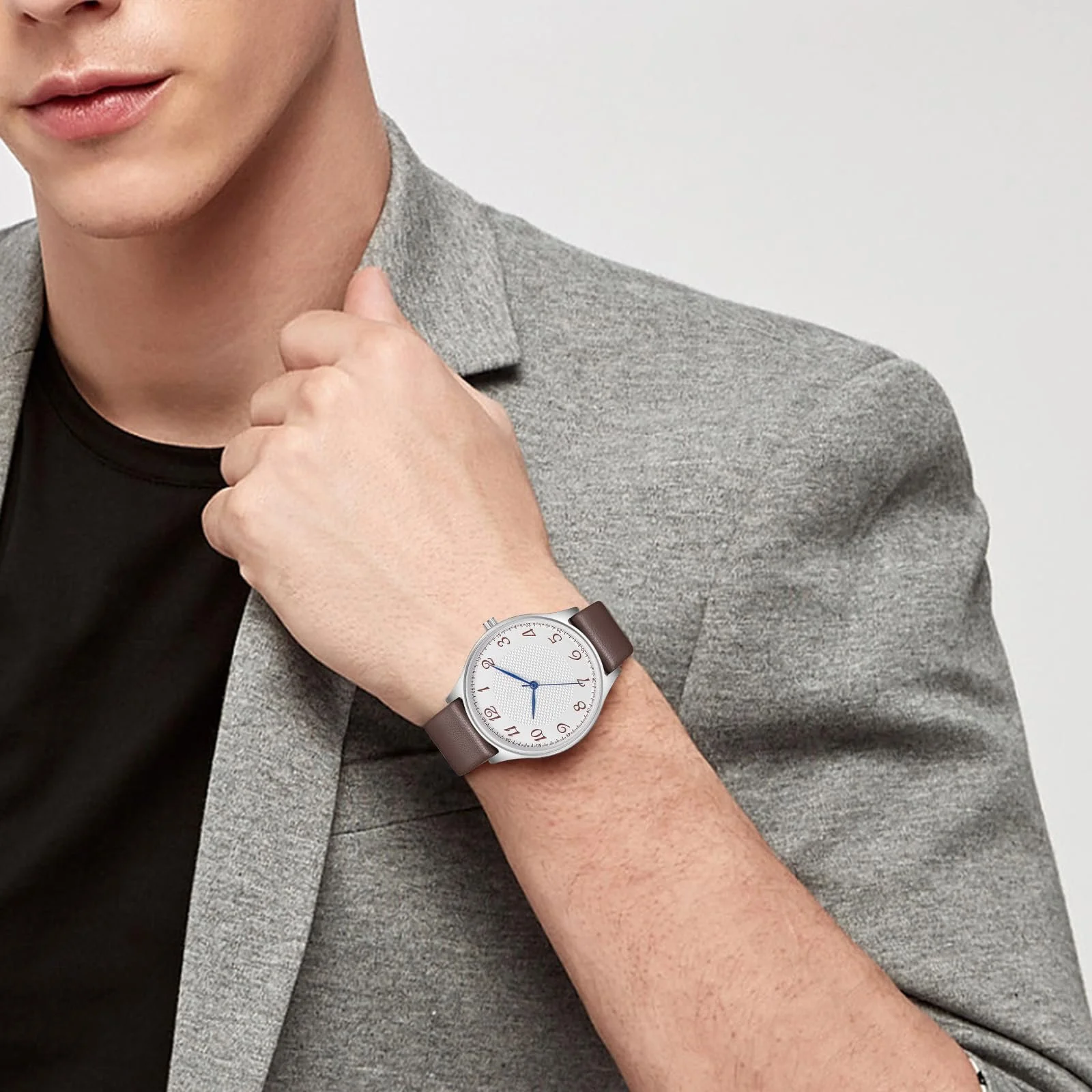 Мужские часы CIVO Классический A-3 Коричневый ремешок, фото №2 Мужские часы CIVO Классический A-3 Коричневый ремешок, фото №2